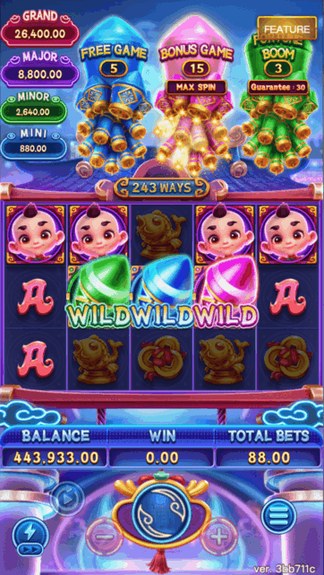 FORTUNE MONEY BOOM slot game scene - FA CHAI Gaming