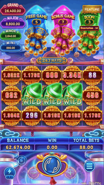 FORTUNE MONEY BOOM slot game scene - FA CHAI Gaming