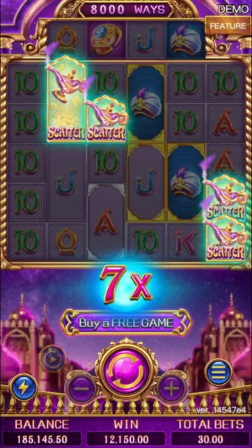 GOLDEN GENIE slot game scene - FA CHAI Gaming