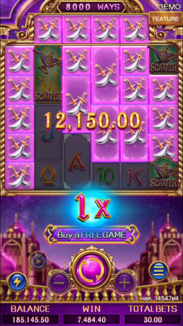 GOLDEN GENIE slot game scene - FA CHAI Gaming