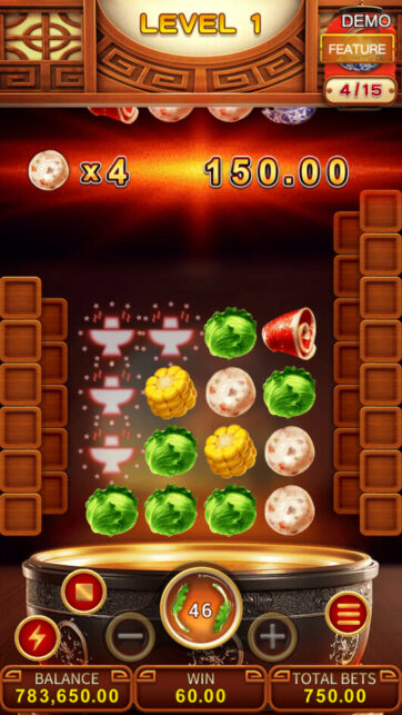 HOT POT PARTY slot game scene - FA CHAI Gaming