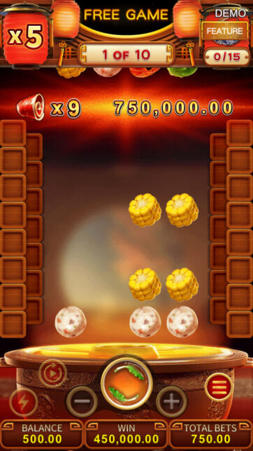 HOT POT PARTY slot game scene - FA CHAI Gaming