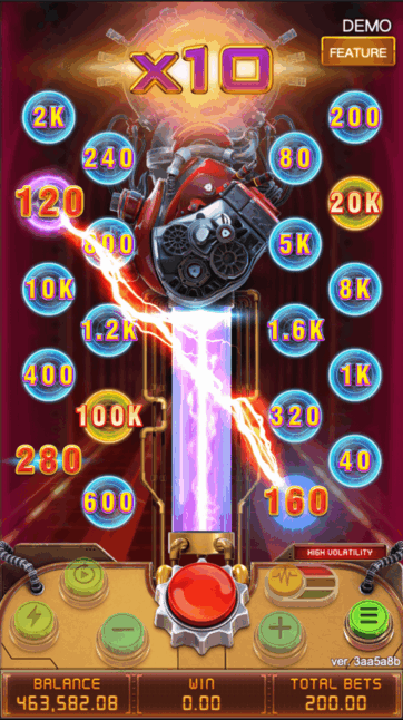 LIGHTNING BOMB arcade game scene - FA CHAI Gaming