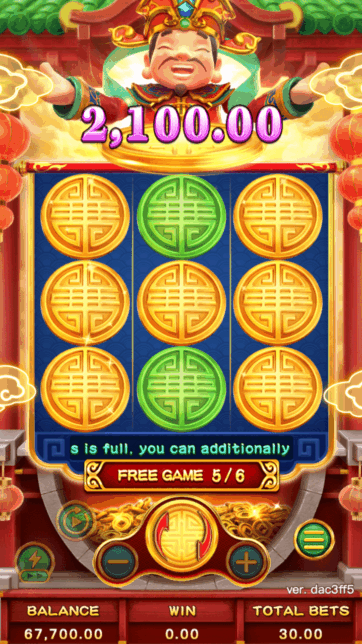 LUCKY FORTUNES 3X3 slot game scene - FA CHAI Gaming
