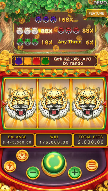 LUXURY GOLDEN PANTHER slot game scene - FA CHAI Gaming