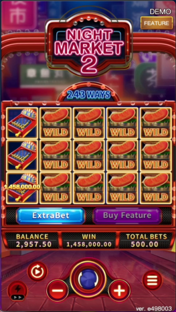 NIGHT MARKET 2 slot game scene - FA CHAI Gaming