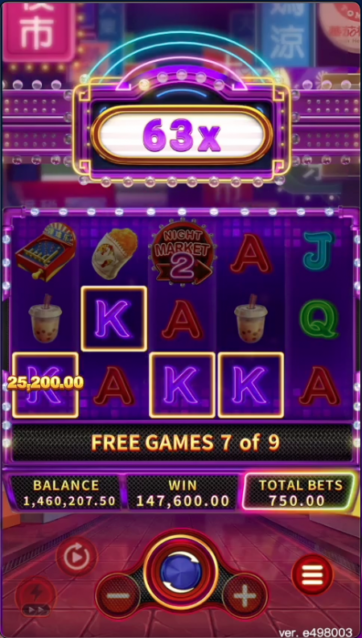 NIGHT MARKET 2 slot game scene - FA CHAI Gaming