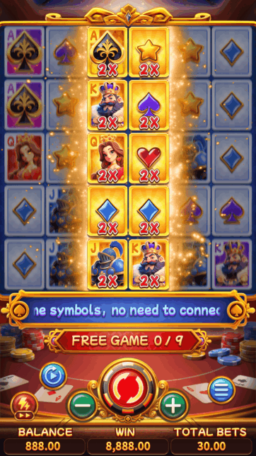 POKER WIN slot game scene - FA CHAI Gaming