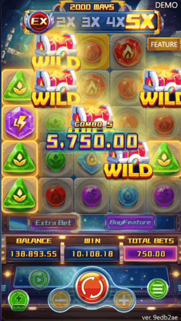 SUPER ELEMENTS slot game scene - FA CHAI Gaming
