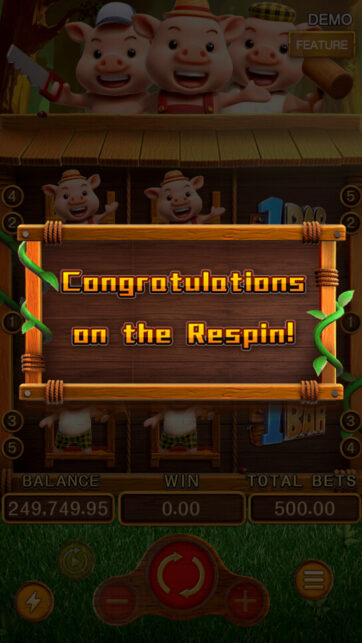 THREE LITTLE PIGS slot game scene - FA CHAI Gaming