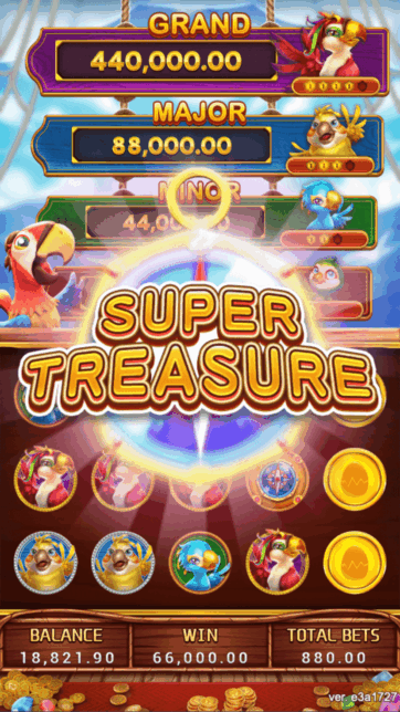 TREASURE CRUISE slot game scene - FA CHAI Gaming
