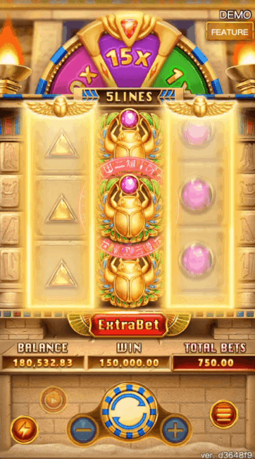 TREASURE RAIDERS slot game scene - FA CHAI Gaming