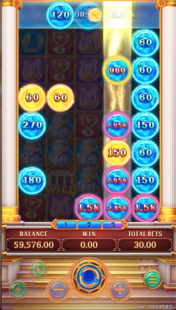 ZEUS slot game scene - FA CHAI Gaming