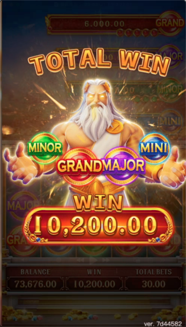 ZEUS slot game scene - FA CHAI Gaming